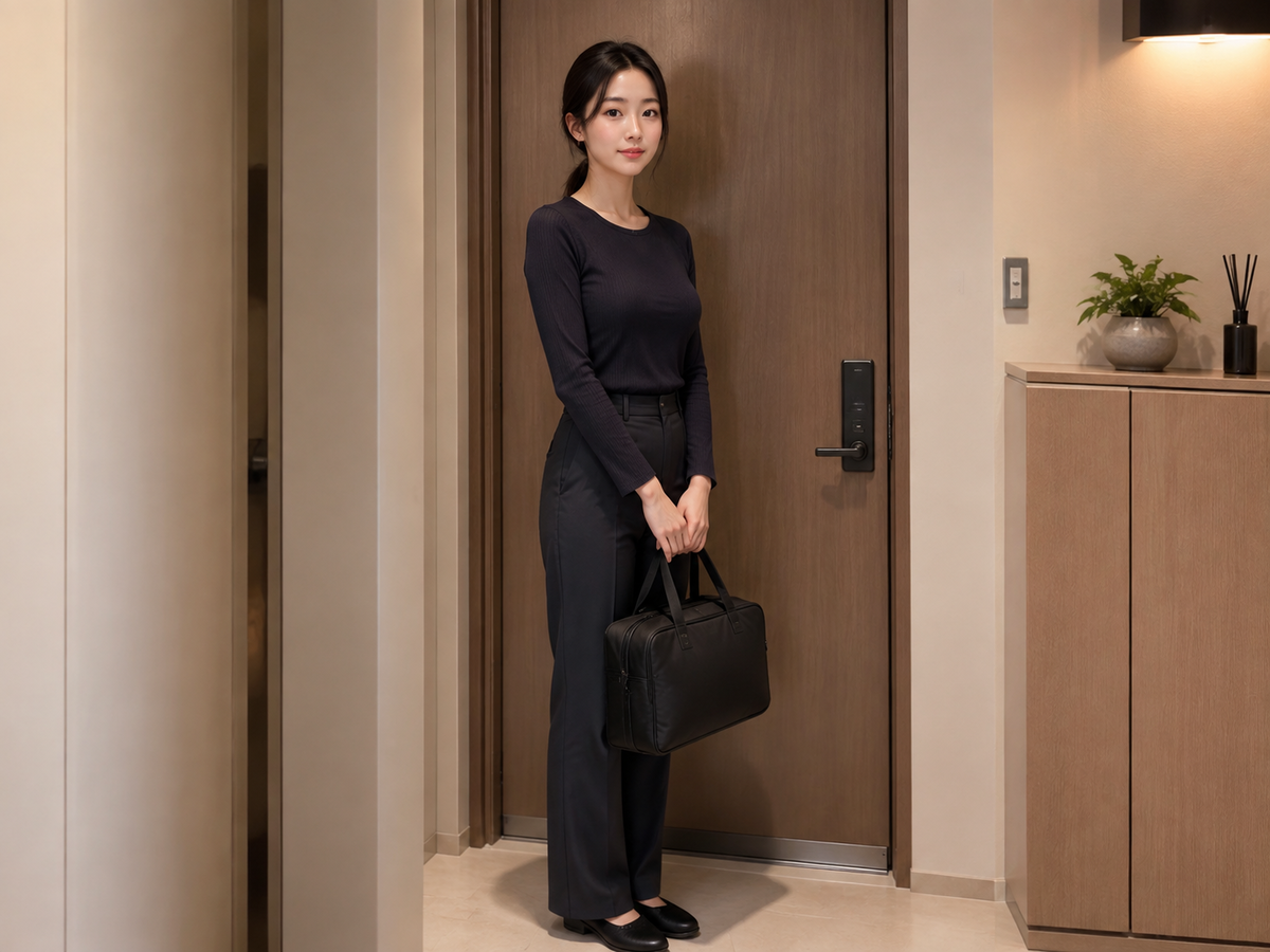 화성 방문 홈케어 일정을 준비하는 젊은 성인 한국 여성 관리사